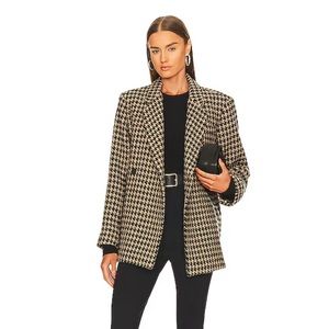 Anine Bing Kaia Blazer in Houndstooth Print Size XS